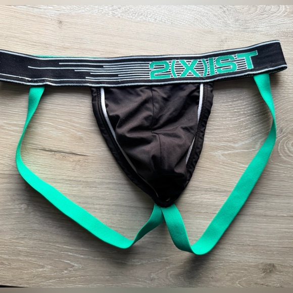 2xist Other - 2xist Black and Green Striped Jockstrap